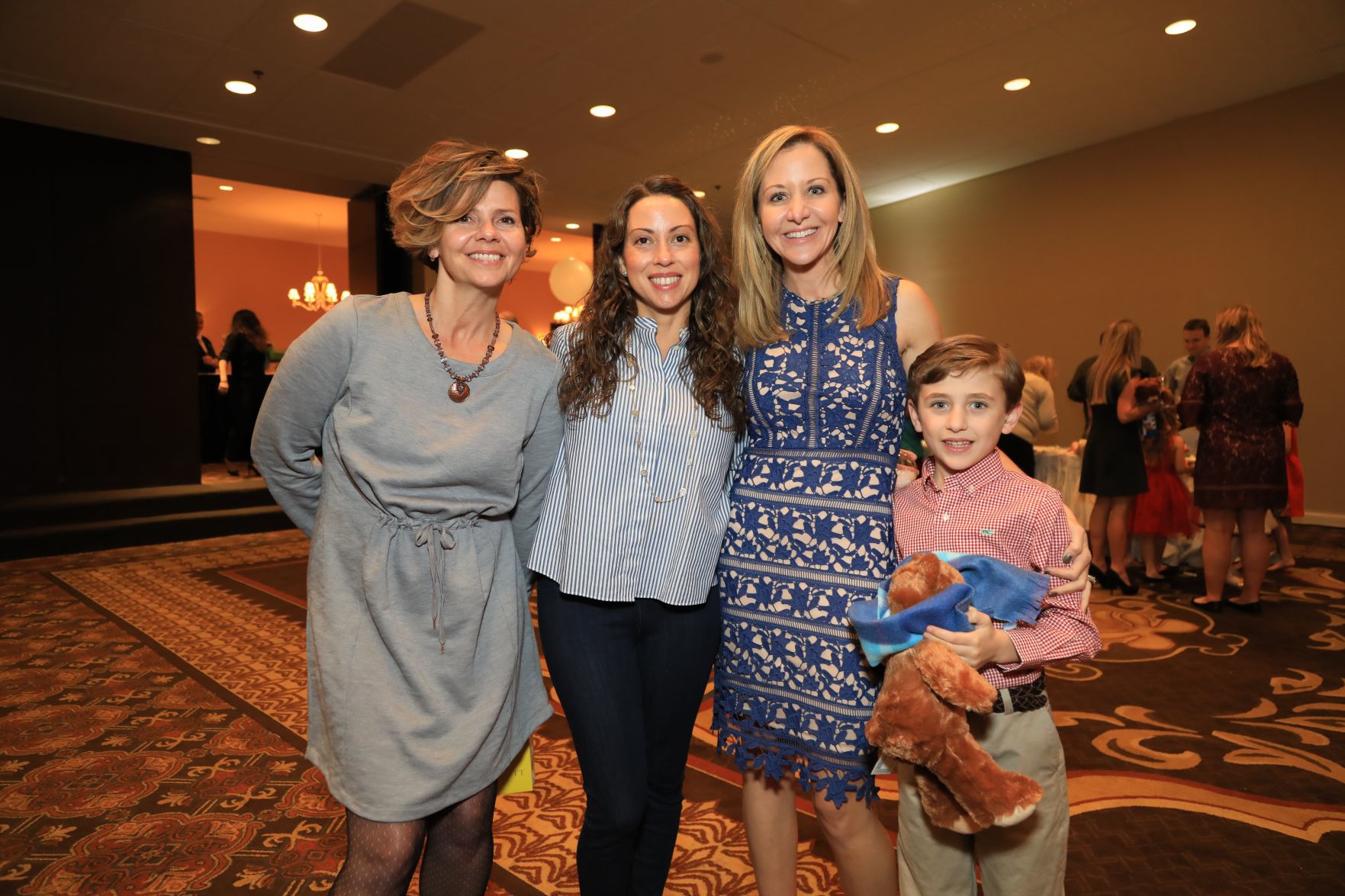 Cindy Knight, Thelma Seebeck, Jill and Beckett Moore